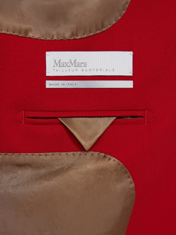 Wool cady blazer - RED