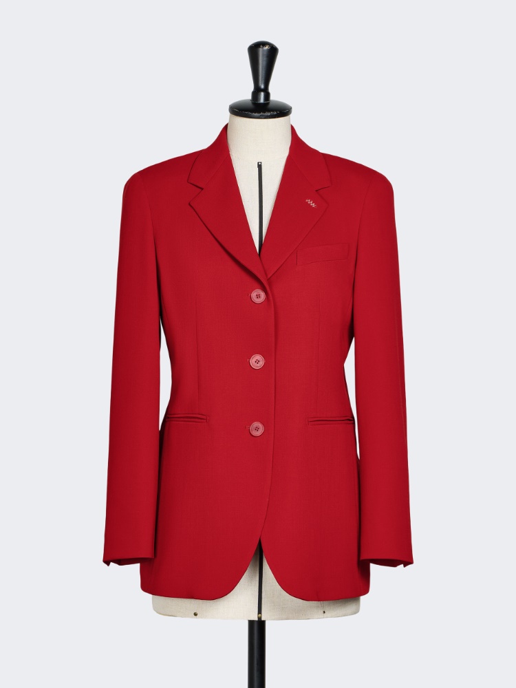 Wool cady blazer - RED
