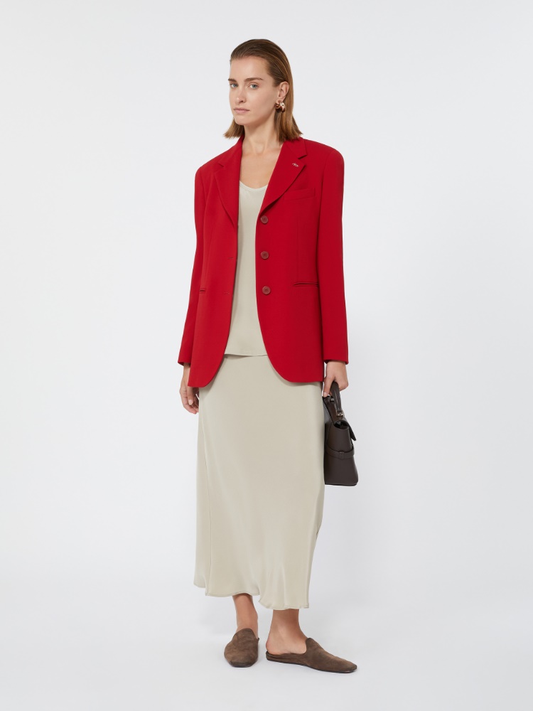 Wool cady blazer - RED - Max Mara