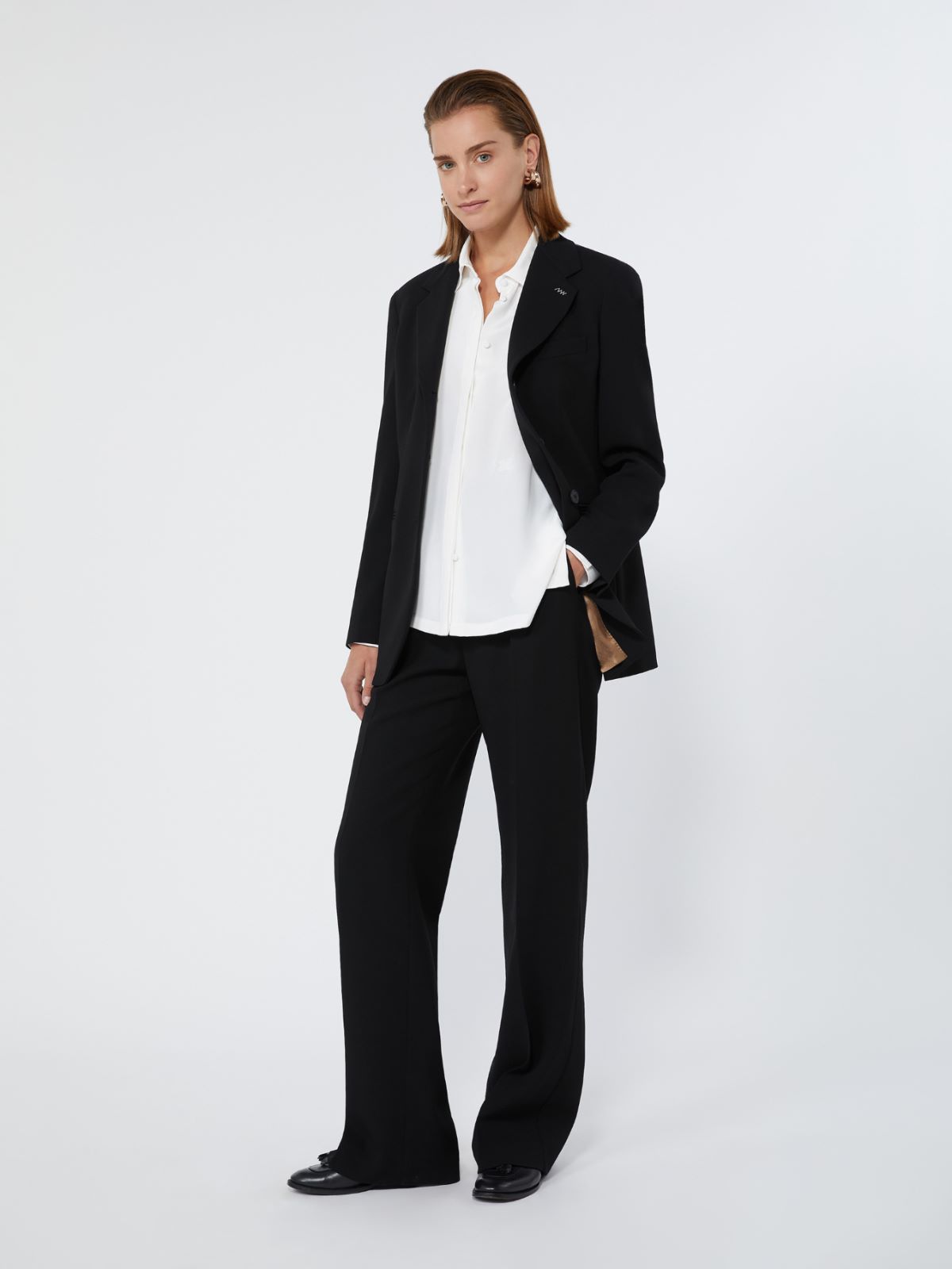 Wool cady blazer - BLACK - Max Mara - 4