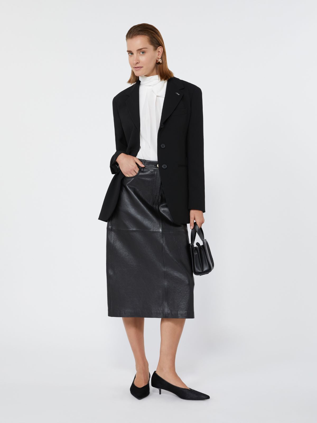 Wool cady blazer - BLACK - Max Mara