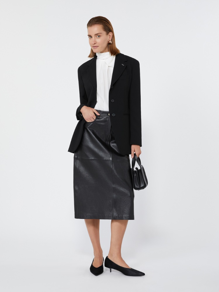 Wool cady blazer - BLACK - Max Mara