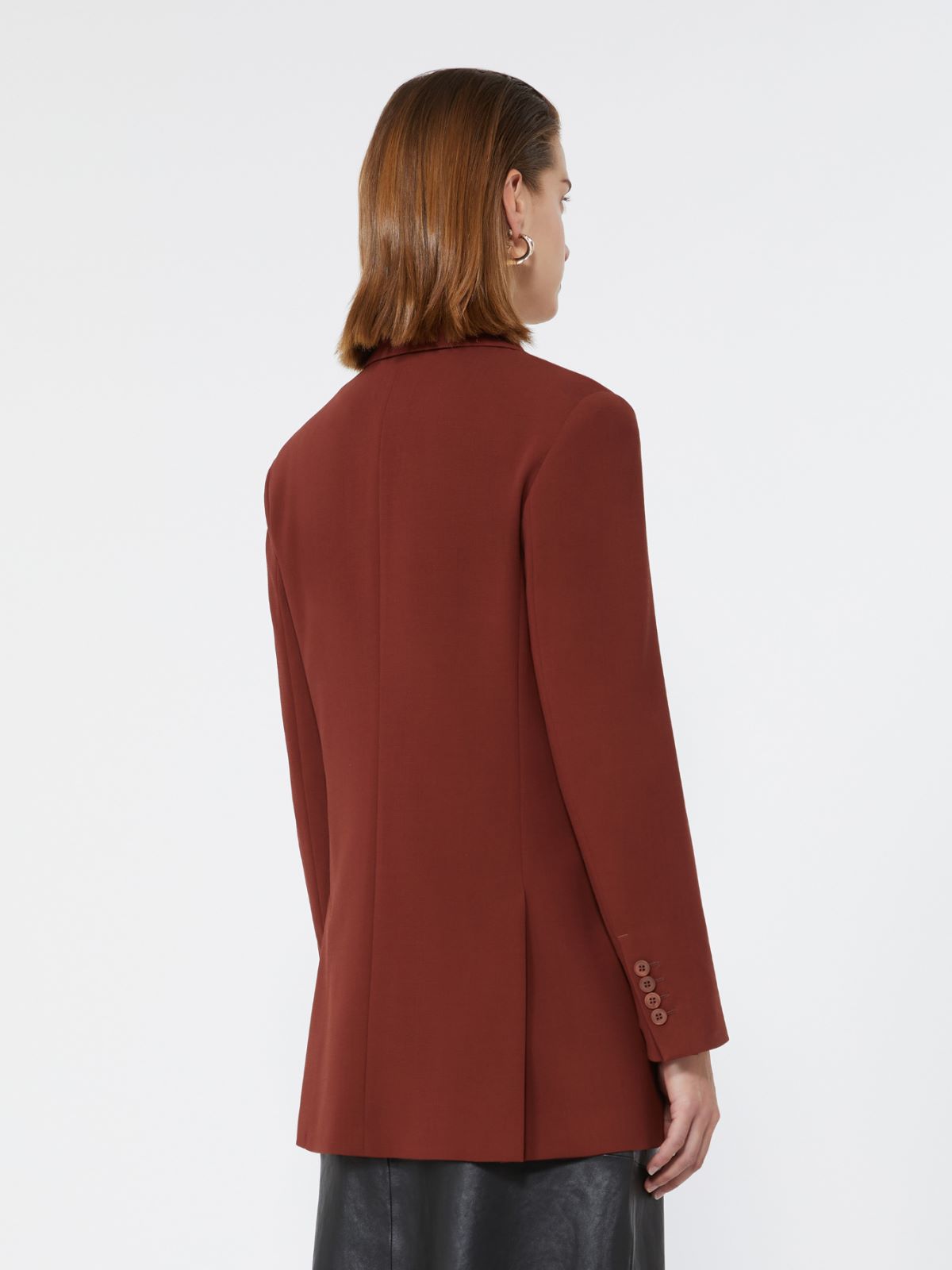 Double-breasted wool cady blazer - BRICK RED - Max Mara - 3