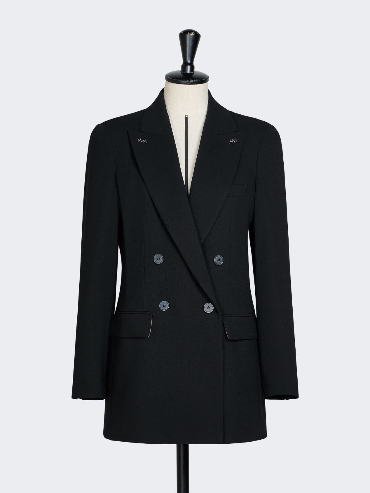 Double-breasted wool cady blazer - BLACK - Max Mara - 5