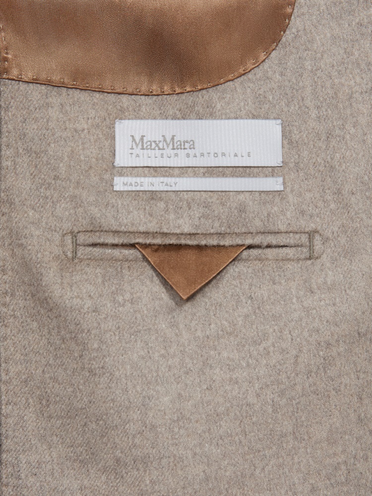 Double-breasted silk and cashmere blazer - SAND - Max Mara - 5