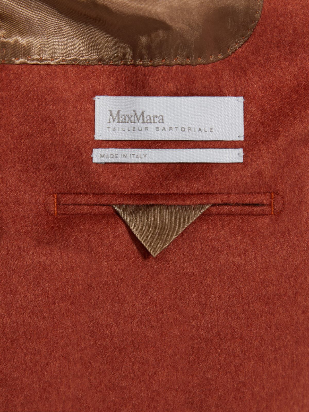 Double-breasted silk and cashmere blazer - BRICK RED - Max Mara - 4