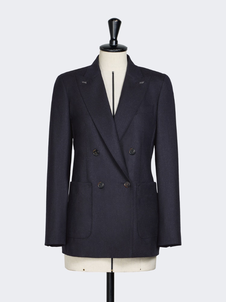 Cashmere foule blazer - ULTRAMARINE