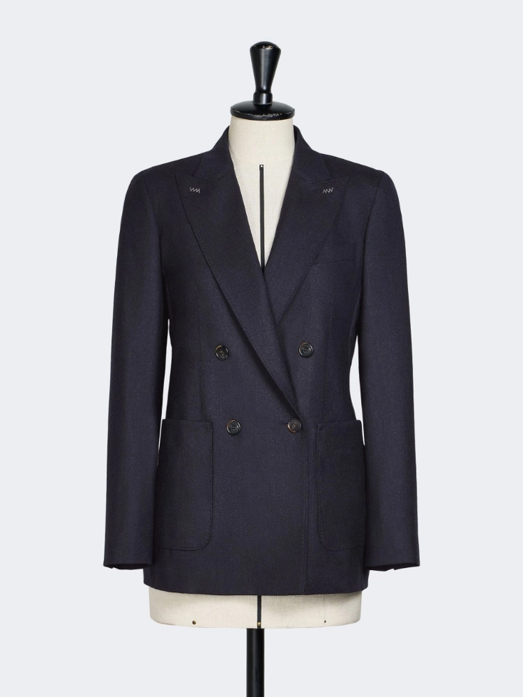 Cashmere foule blazer - ULTRAMARINE