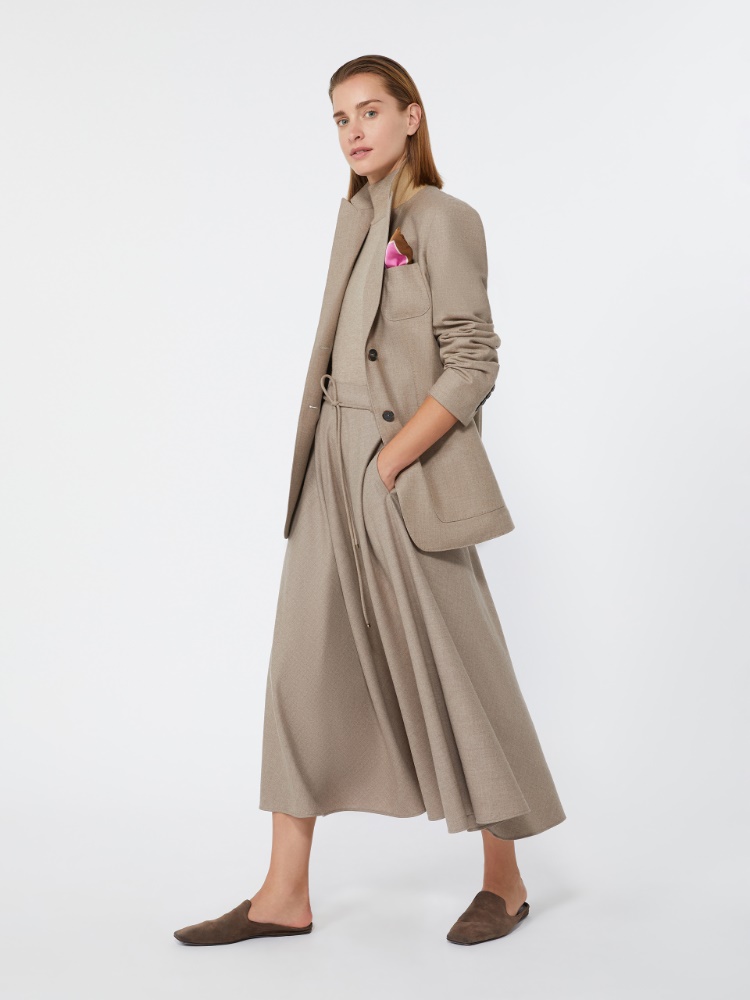 Single-breasted cashmere foule blazer - TURTLEDOVE - Max Mara - 4