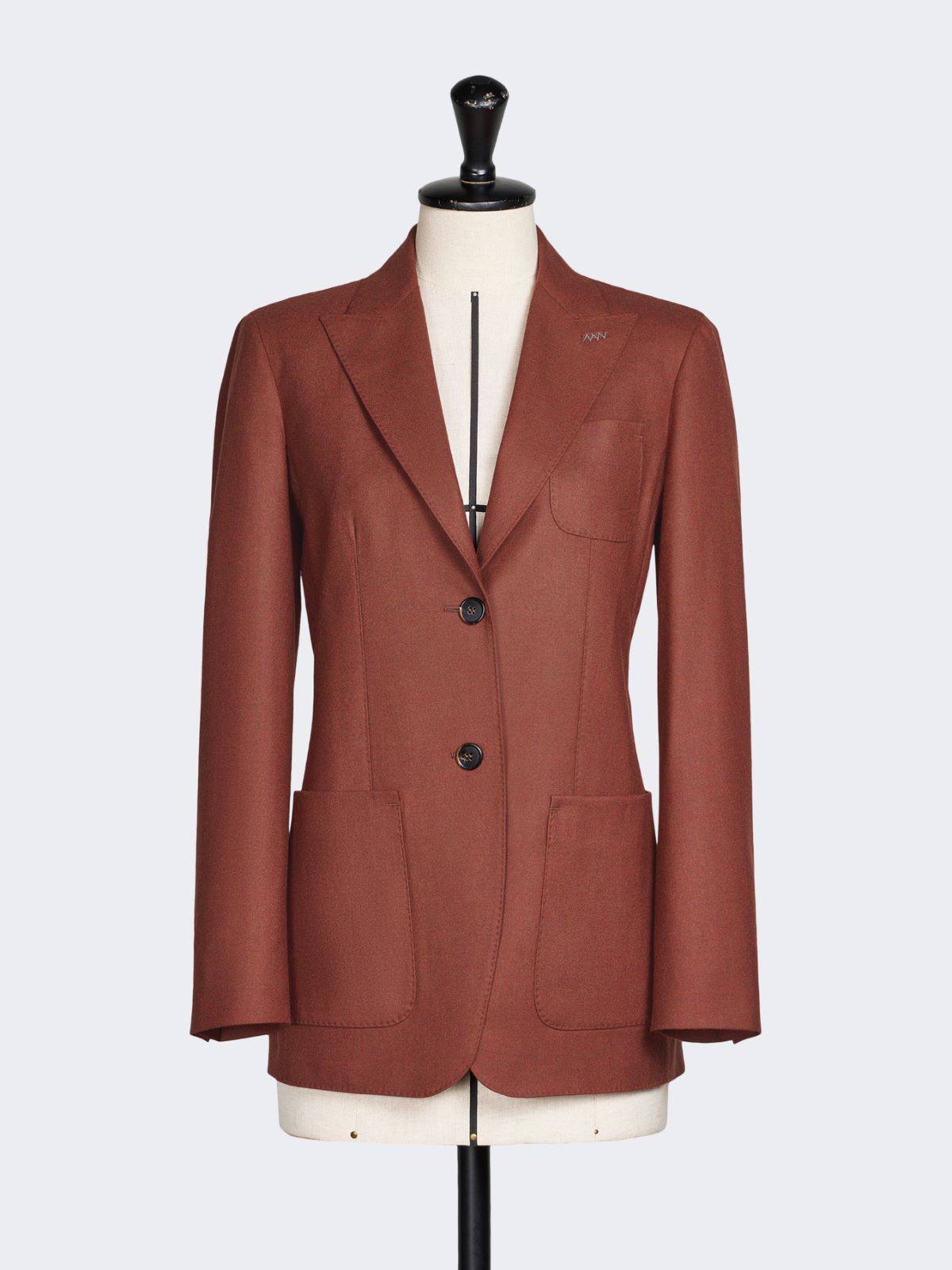 Single-breasted cashmere foule blazer - BRICK RED - Max Mara - 6