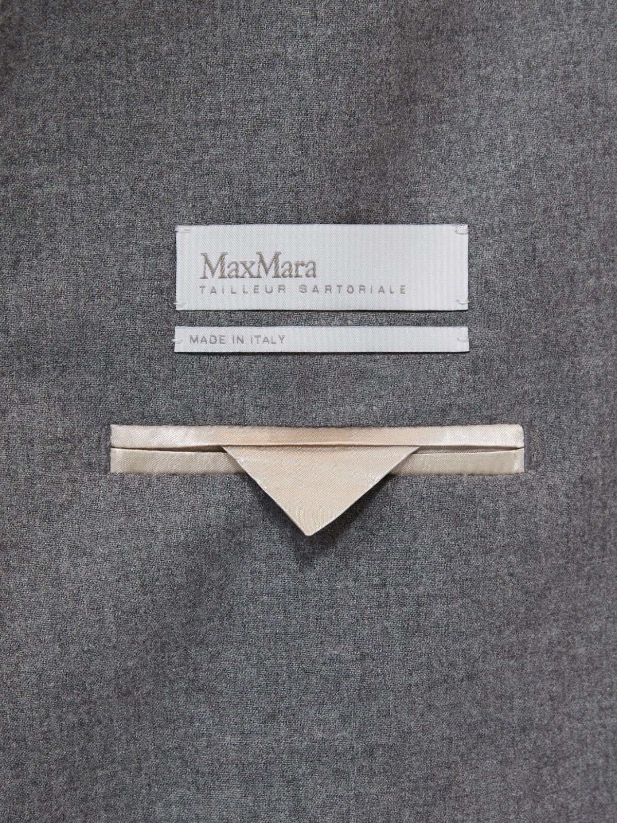 Jednorzędowy blezer z kaszmirowej tkaniny foulé - ŚREDNIOSZARY - Max Mara - 5