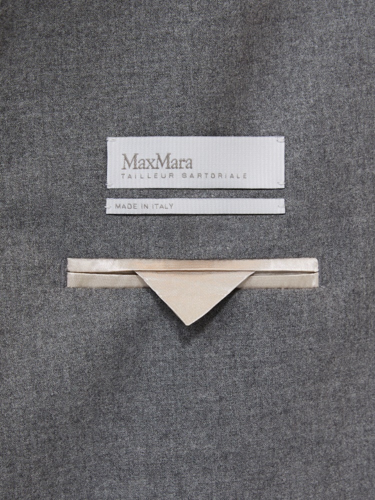 Single-breasted cashmere foule blazer - MEDIUM GREY - Max Mara - 5