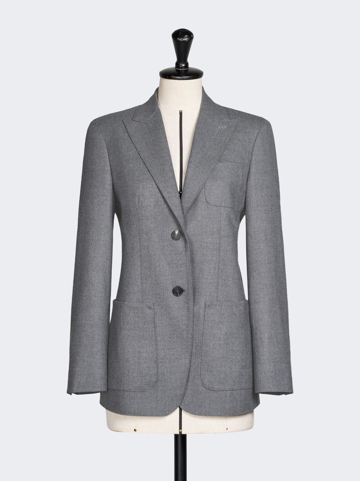 Single-breasted cashmere foule blazer - MEDIUM GREY - Max Mara - 6