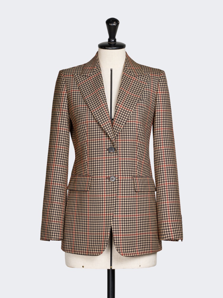 Single-breasted wool twill blazer - CAMEL