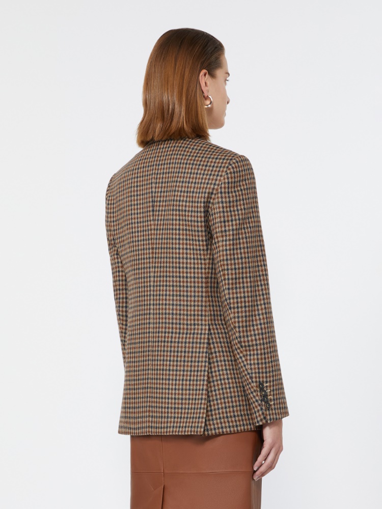 Double-breasted mouliné wool twill blazer - BEIGE - Max Mara - 3