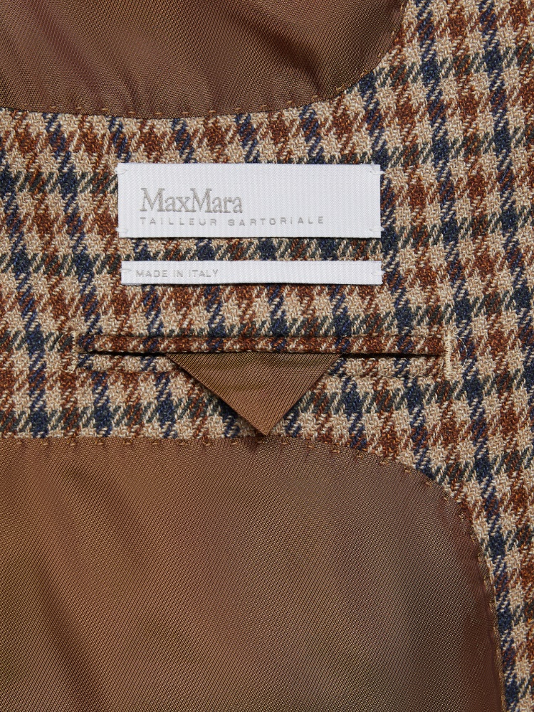 Double-breasted mouliné wool twill blazer - BEIGE - Max Mara - 4