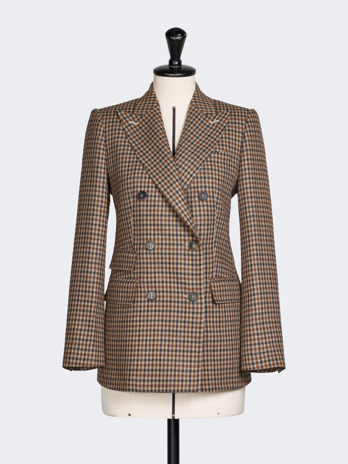 Double-breasted mouliné wool twill blazer - BEIGE - Max Mara - 5