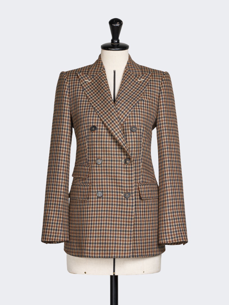 Double-breasted mouliné wool twill blazer - BEIGE - Max Mara - 5
