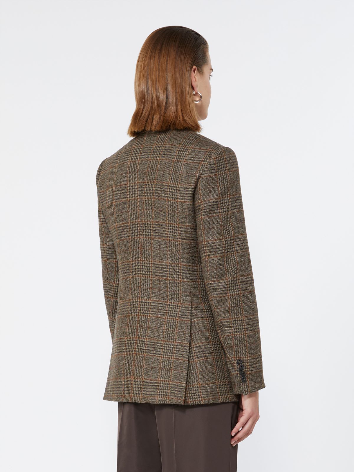 Dwurzędowy blezer z wełny mouliné batavia - CZARNY - Max Mara - 3
