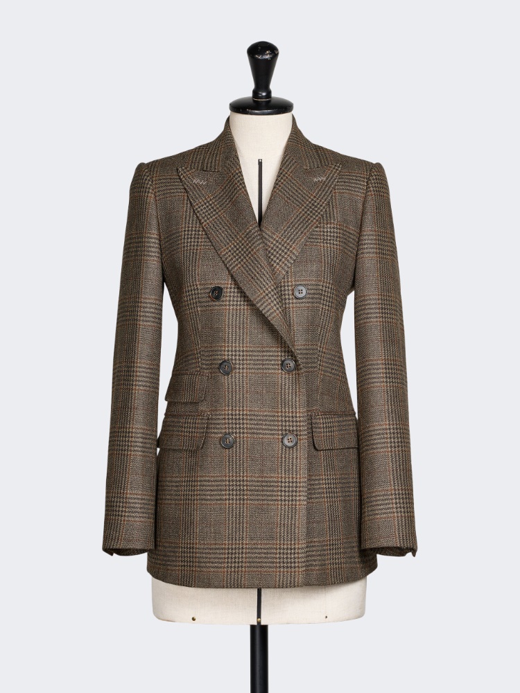 Dwurzędowy blezer z wełny mouliné batavia - CZARNY - Max Mara - 5