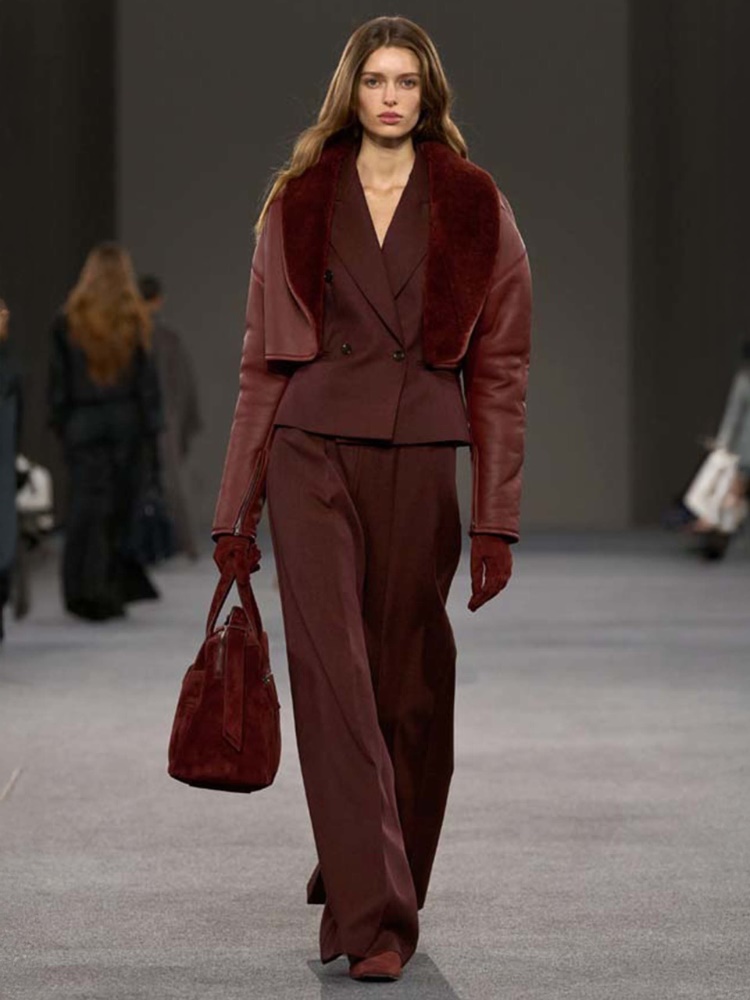Denim-effect wool double-breasted jacket + RUST - Max Mara