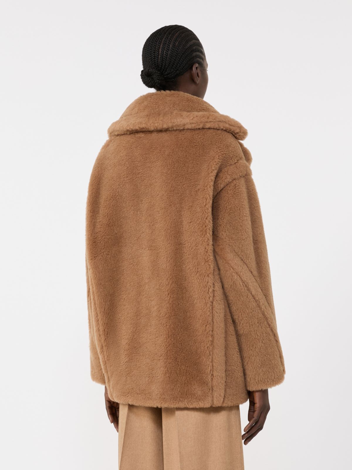 Short Teddy Bear Icon Coat - CAMEL - 3