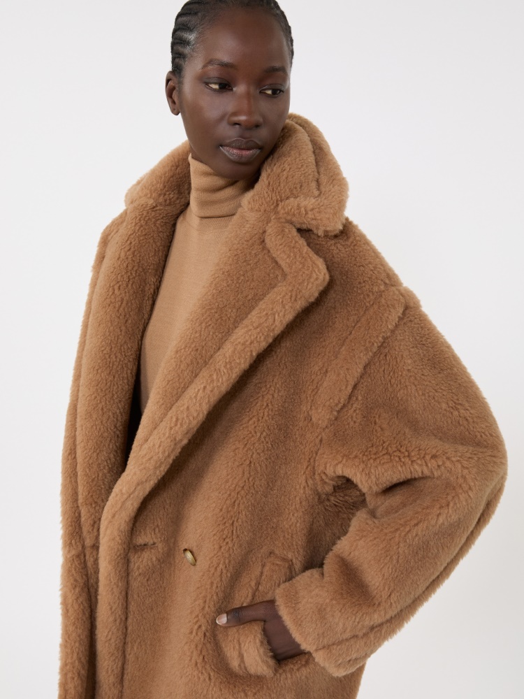Short Teddy Bear Icon Coat - CAMEL - 4