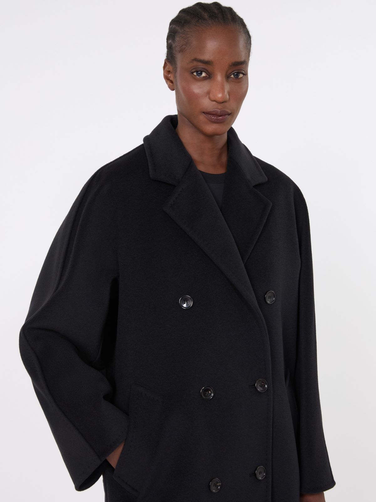 マックスマーラ　101801アイコン　ジャージショートコート　ブラック　34美品 Short 101801 Icon Coat, black | Max Mara