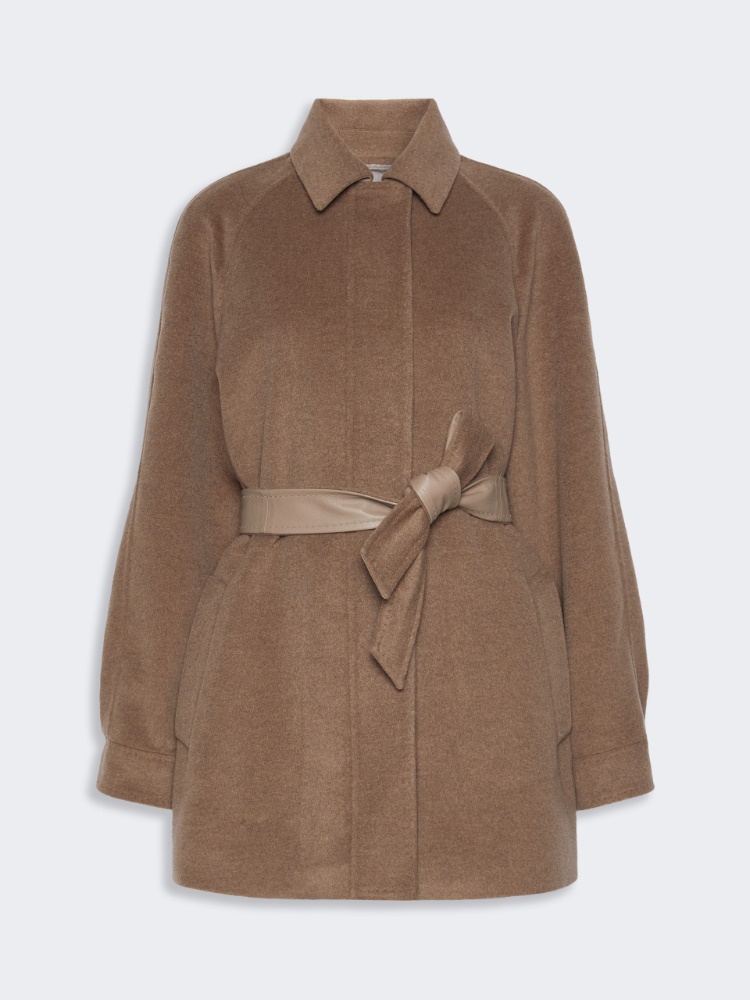 Short cashmere beaver cloth coat - PEARL GREY - Max Mara - 6