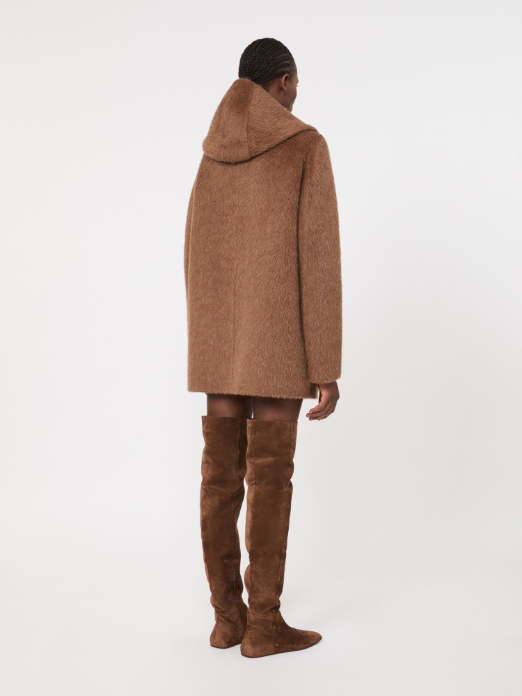 Short camel and mohair coat - LIGHT BROWN - Max Mara - 3
