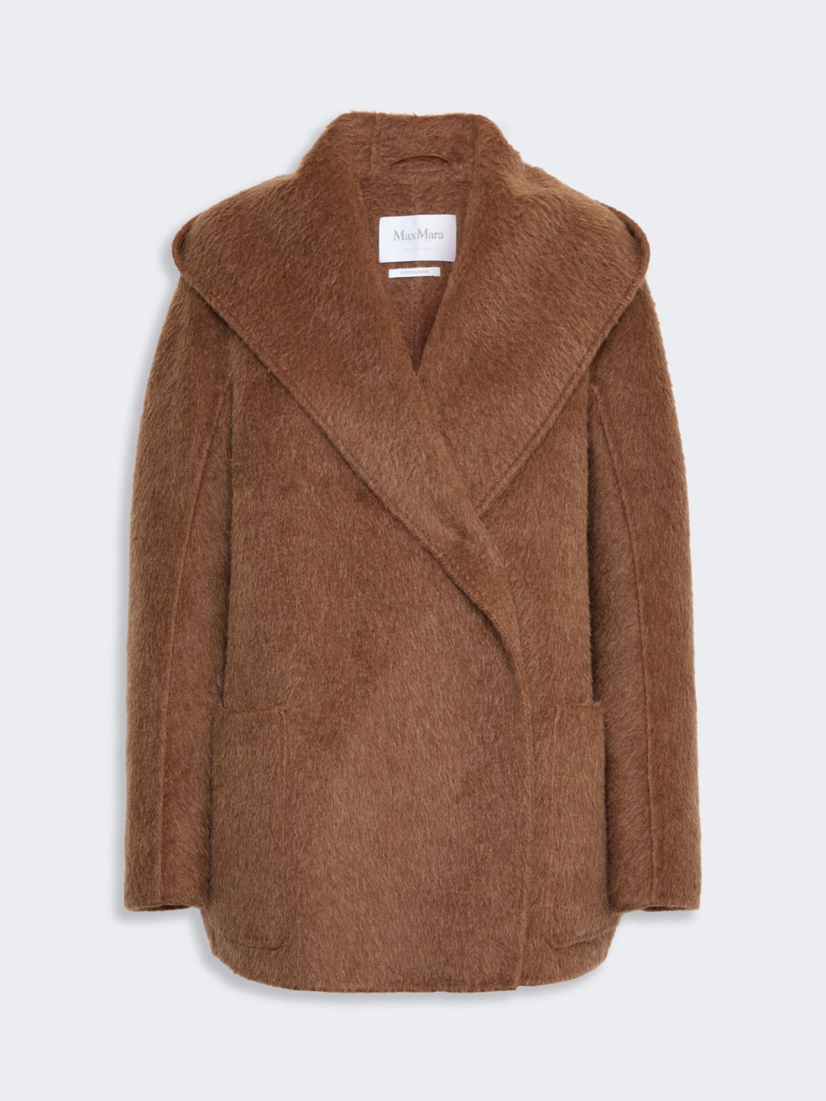 Short camel and mohair coat - LIGHT BROWN - Max Mara - 5