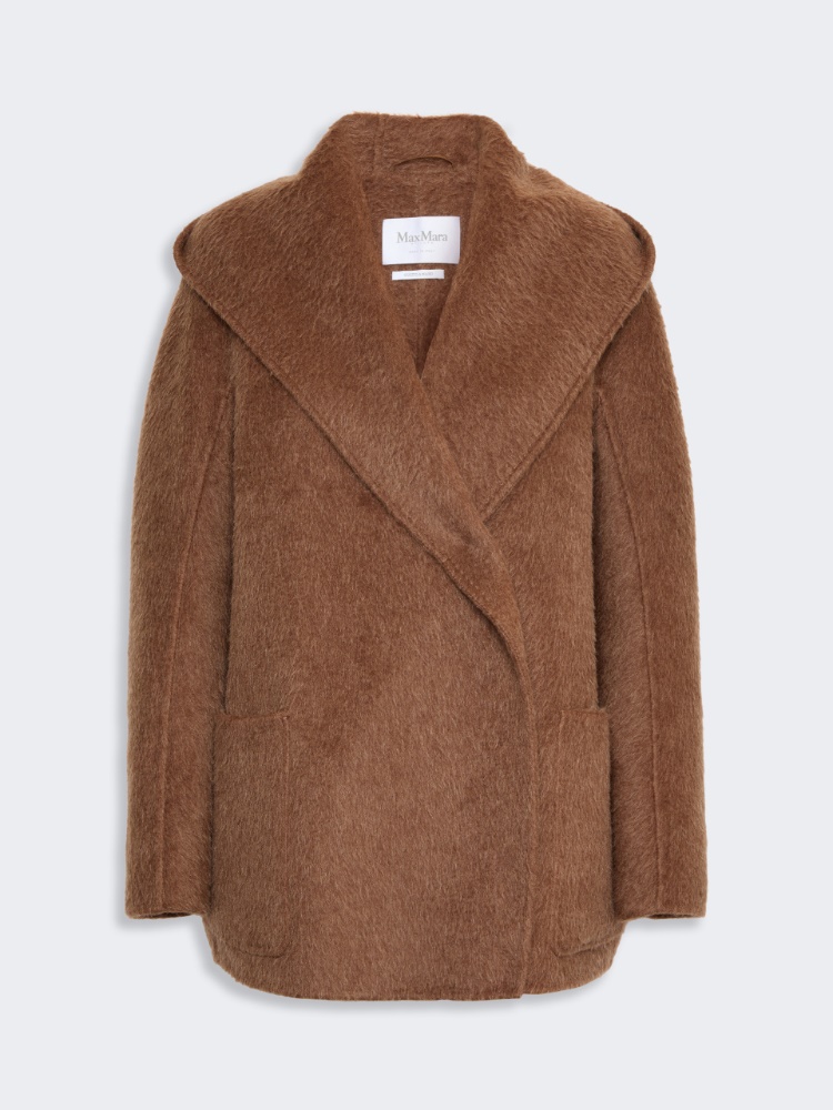 Short camel and mohair coat - LIGHT BROWN - Max Mara - 5