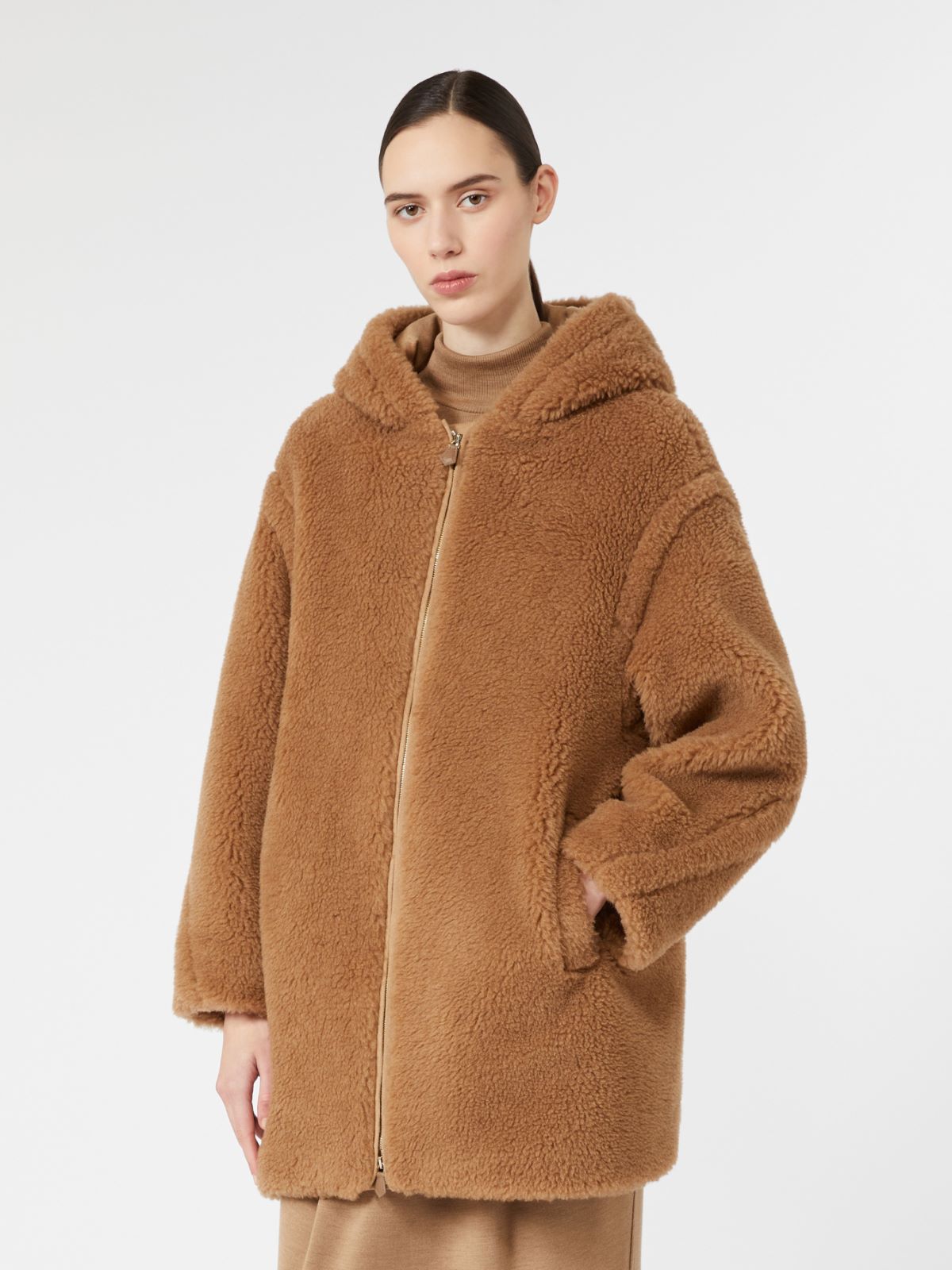 Teddy fabric coat - CAMEL - Max Mara - 2