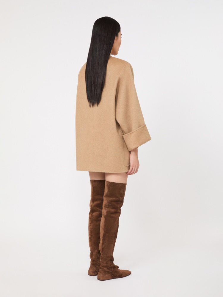 Camel and mohair cardigan coat - CAMEL - Max Mara - 3