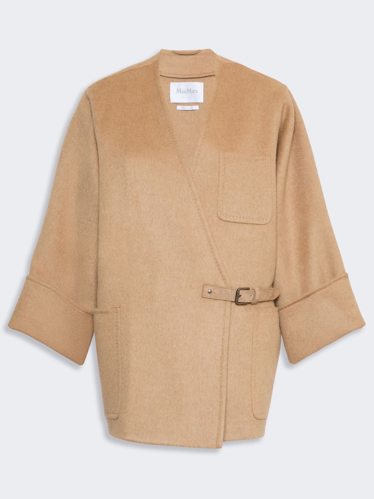 Camel and mohair cardigan coat - CAMEL - Max Mara - 5