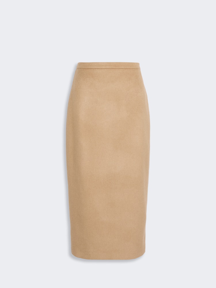 Sable-look camel pencil skirt - CAMEL - Max Mara - 4