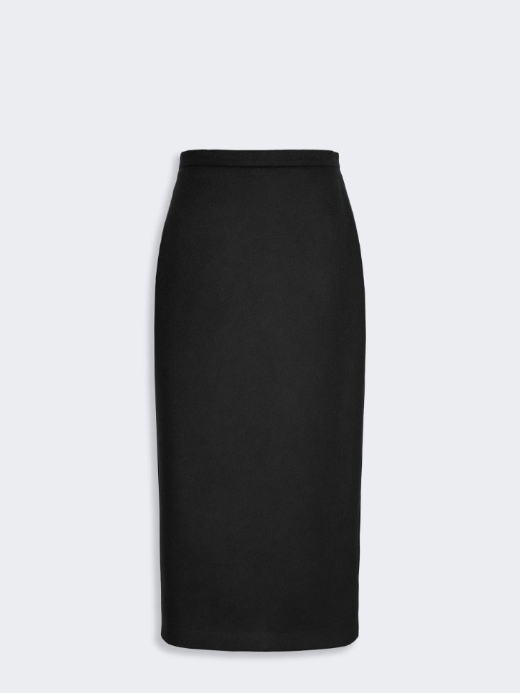 Sable-look camel pencil skirt - BLACK - Max Mara - 5