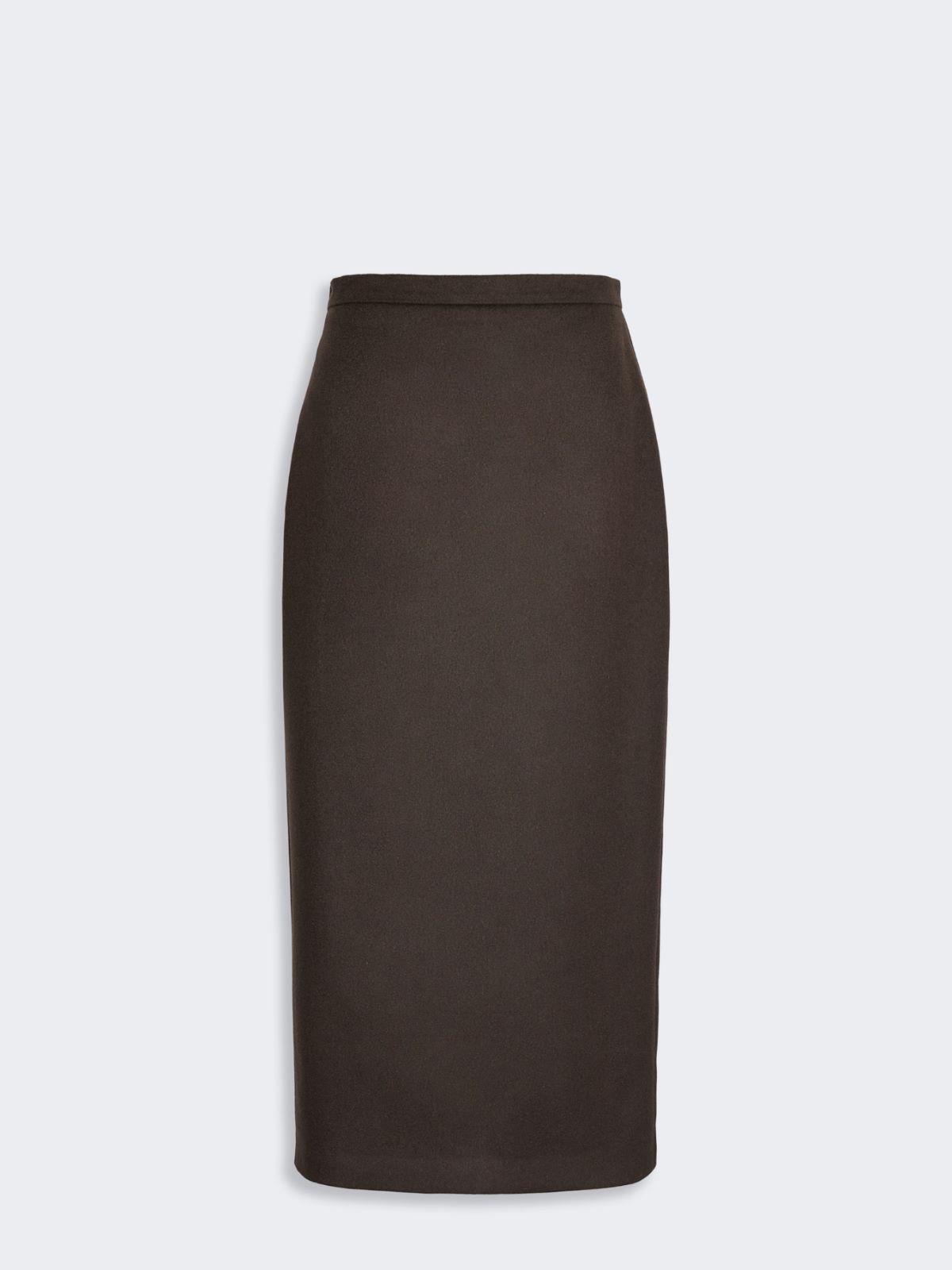 Sable-look camel pencil skirt - DARK BROWN - Max Mara - 4