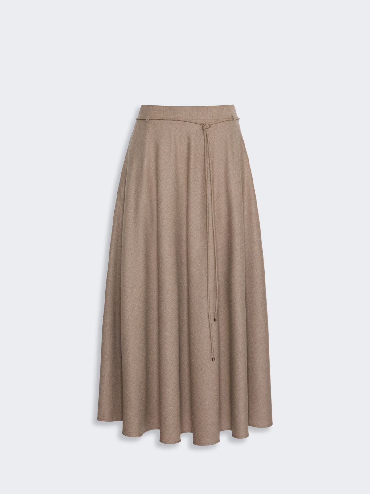 Flared cashmere foule skirt - SAND - Max Mara - 4
