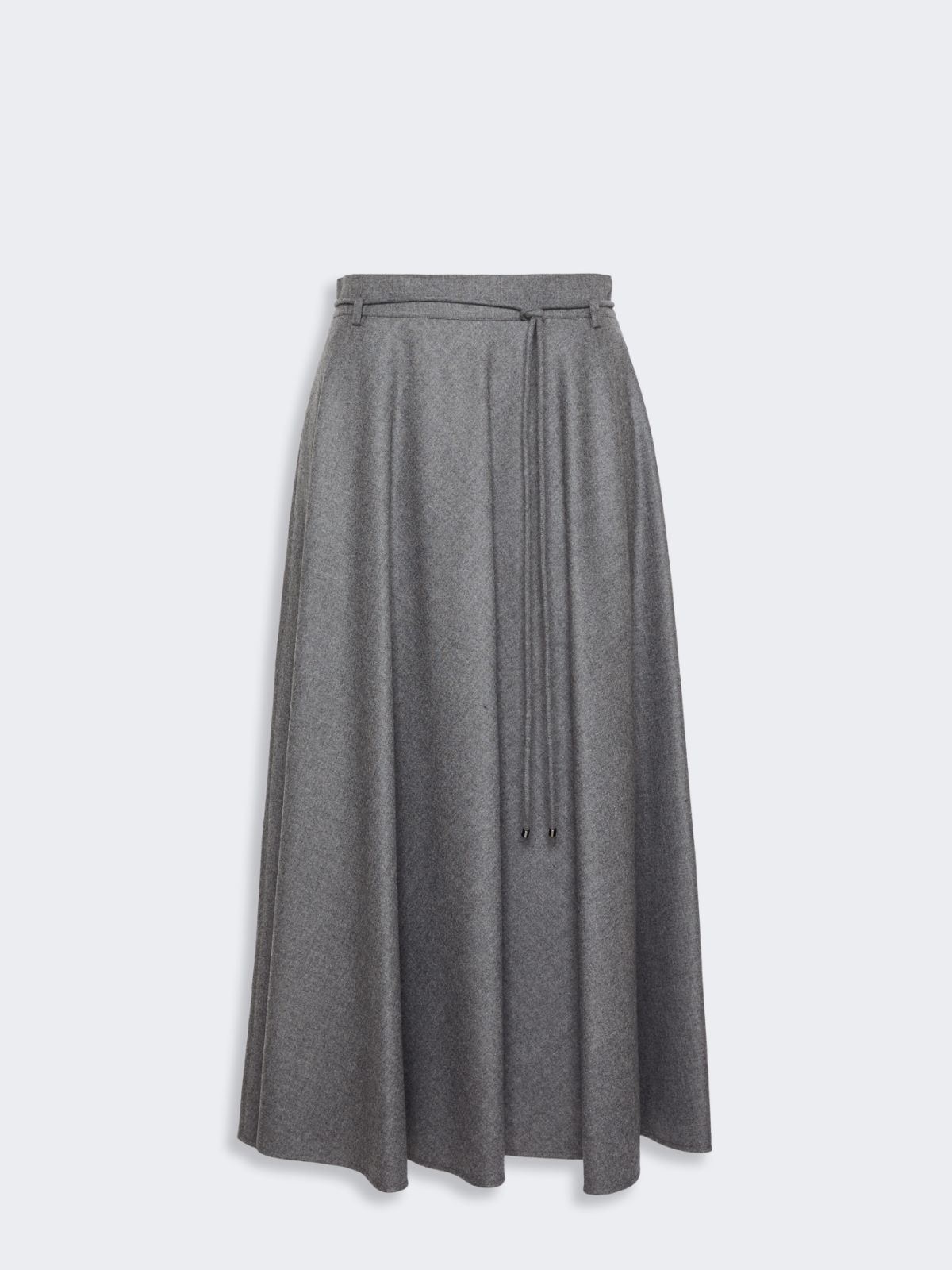 Flared cashmere foule skirt - MEDIUM GREY - Max Mara - 4