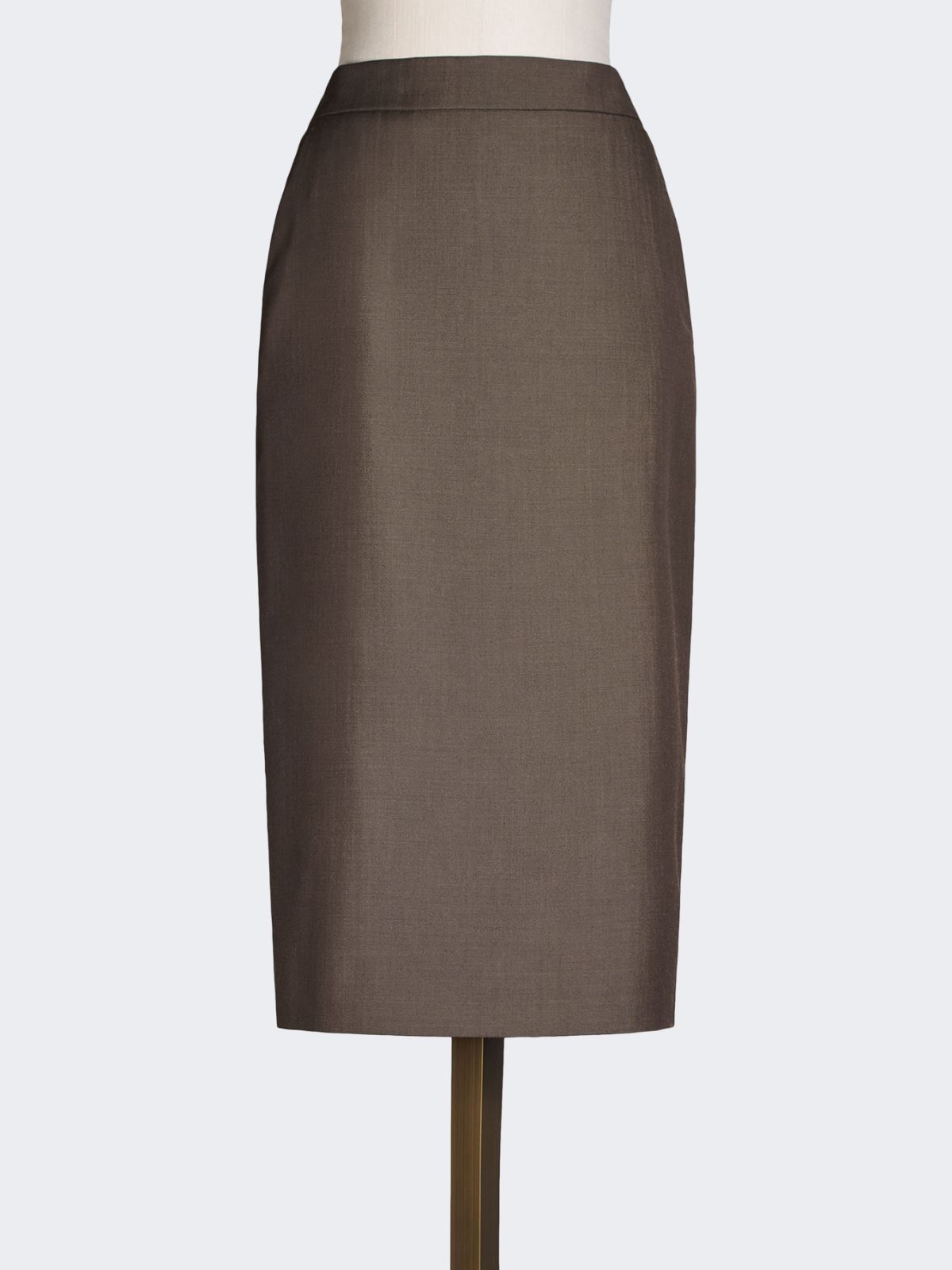 Wool gabardine pencil skirt - TOBACCO - Max Mara - 4