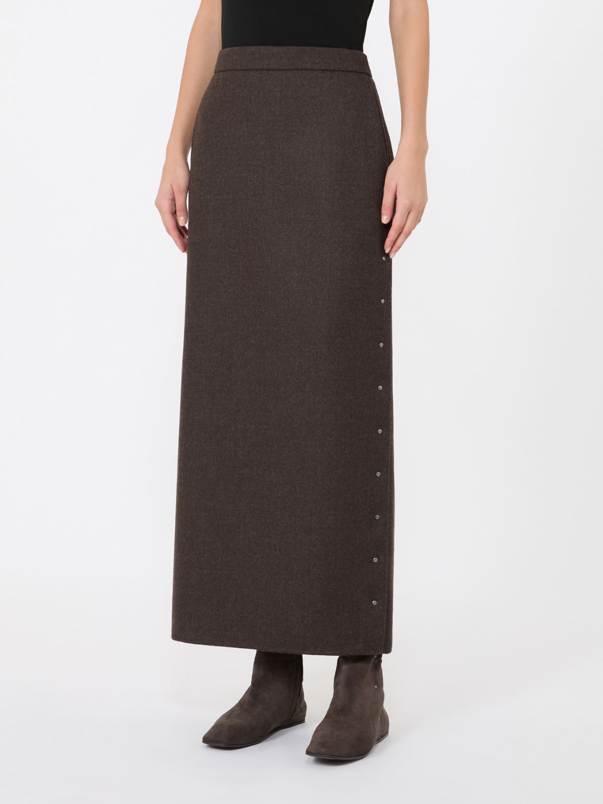 Long felted wool skirt - MUD - Max Mara - 2