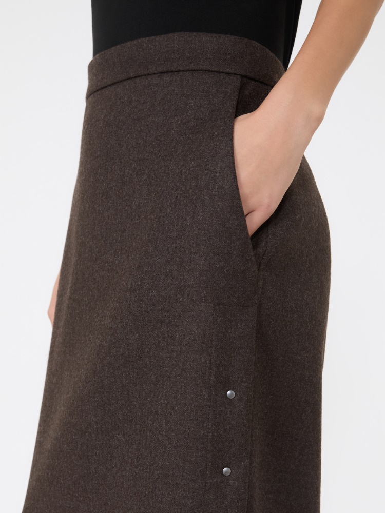 Long felted wool skirt - MUD - Max Mara - 4