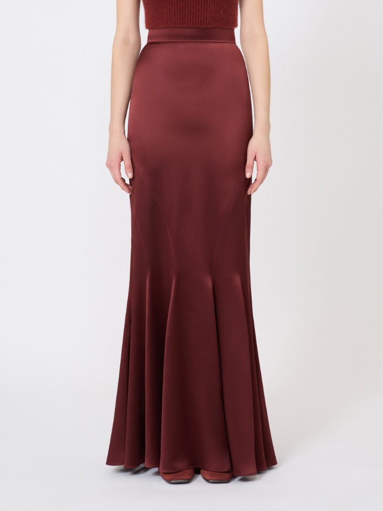 Long silk satin skirt - RUST - Max Mara - 2
