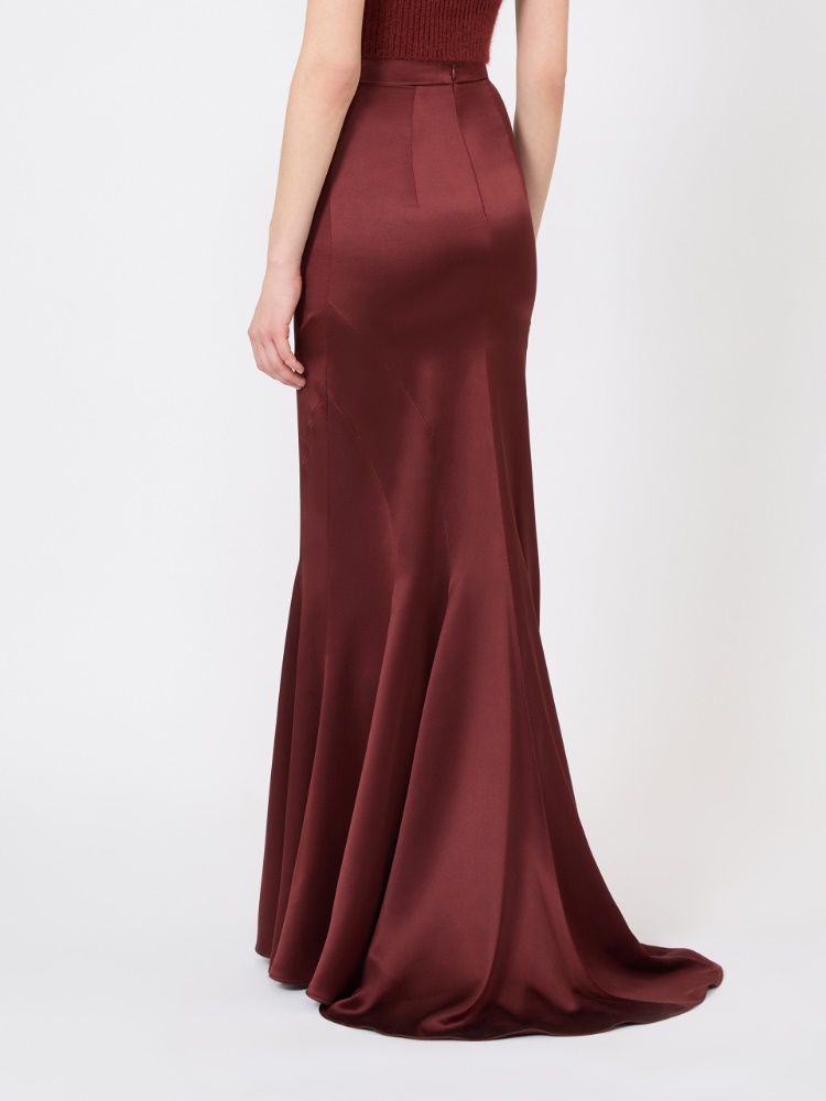 Long silk satin skirt - RUST - Max Mara - 3