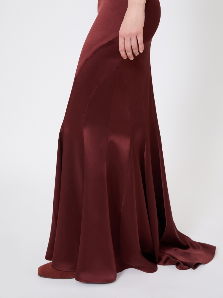 Long silk satin skirt - RUST - Max Mara - 4