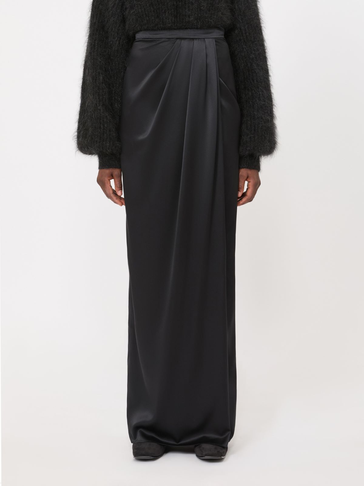 Long silk satin skirt - DARK GREY - Max Mara - 2