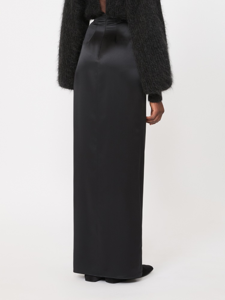 Long silk satin skirt - DARK GREY - Max Mara - 3