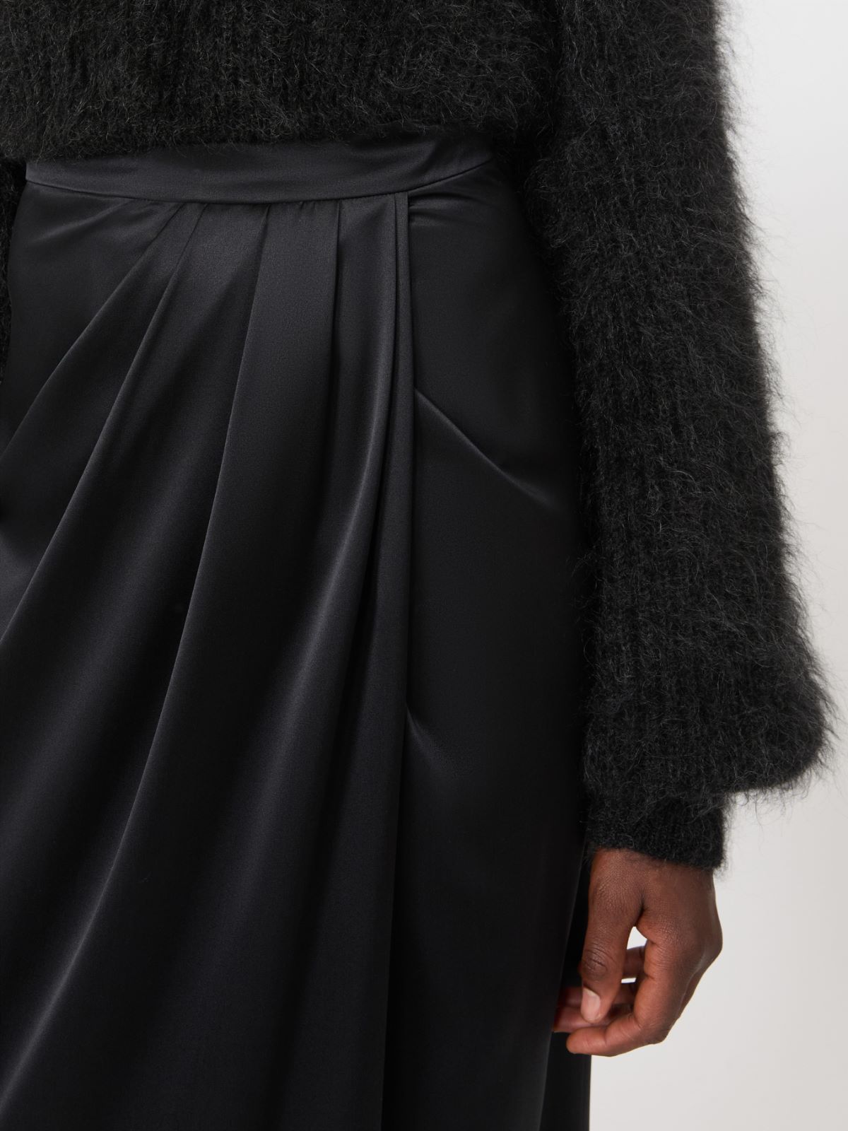 Long silk satin skirt - DARK GREY - Max Mara - 4