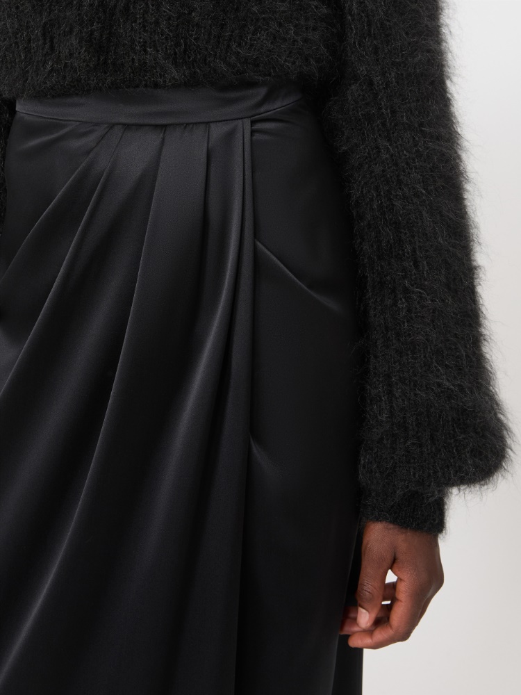 Long silk satin skirt - DARK GREY - Max Mara - 4